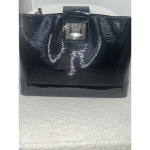 Louis Vuitton Black Patent Leather Epi Lockit MM Handbag